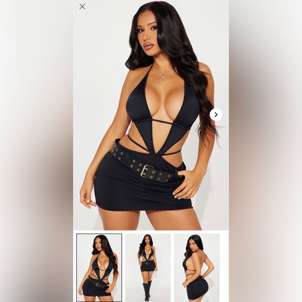 Micro Mini Dress - Black